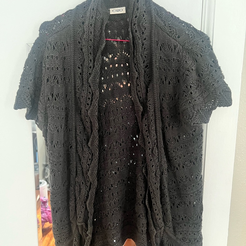 Gray cardigan!